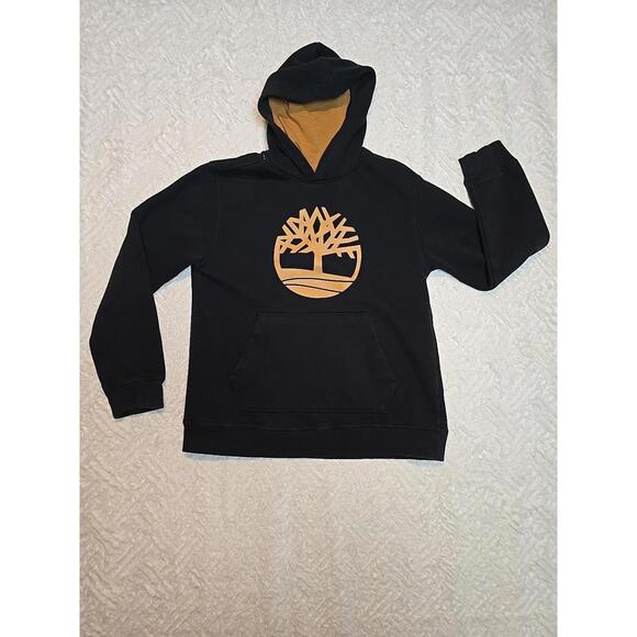 Timberland Men's Core Tree Logo Pullover Hoodie Black  Size S - Picture 2 of 7